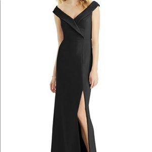 Dessy collection dress BB112 in black crepe